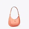 Tory Burch Robinson Crosshatched Convertible Crescent Bag In Neutral