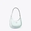 Tory Burch Robinson Crosshatched Convertible Crescent Bag In Summit
