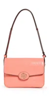 Tory Burch Robinson Crosshatched Convertible Shoulder Bag Coral Crush In Coral Crush