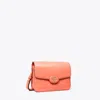 Tory Burch Robinson Crosshatched Convertible Shoulder Bag In Coral Crush