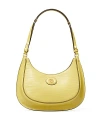 Tory Burch Robinson Crosshatched Convertible Crescent Bag In Pale Butter/gold