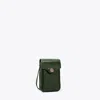 Tory Burch Robinson Crosshatched Phone Crossbody In Dark Everglade