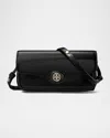 Tory Burch Robinson Spazzolato Rectangular Crossbody Bag In Black
