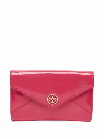 Pre-owned Tory Burch Robinson Envelope Clutch Bag In Pink