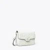 Tory Burch Robinson Floral Embossed Convertible Shoulder Bag In Blanc