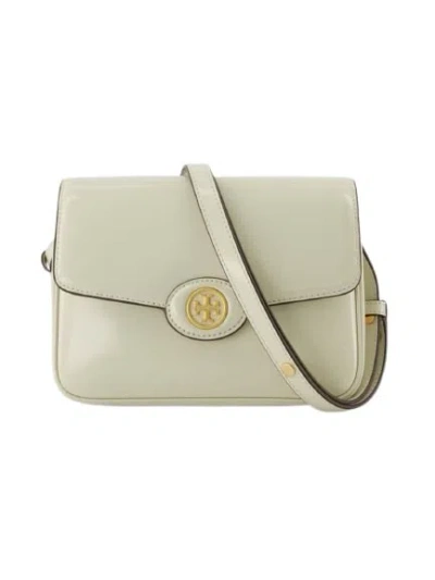 Tory Burch Chalk Leather Robinson Shoulder Bag In Neutral