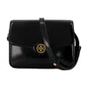 Tory Burch Robinson Convertible Patent Shoulder Bag In Black