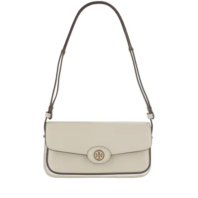 Tory Burch Robinson Leather Shoulder Bag In Neutrals
