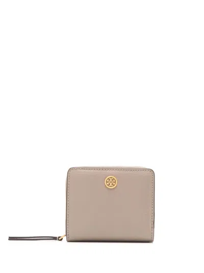 Tory Burch Robinson Leather Wallet In Neutrals