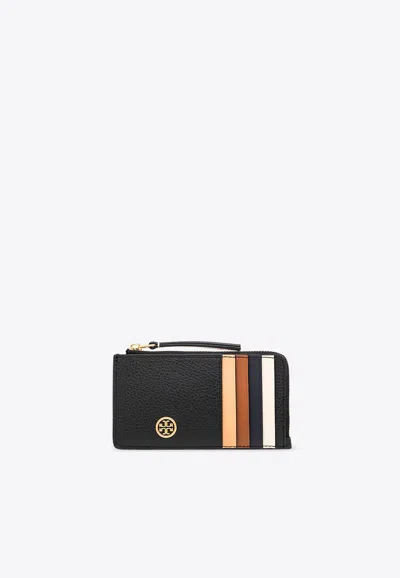 Tory Burch Robinson Logo Cardholder In Multicolor