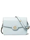Tory Burch Robinson Spazzolato Convertible Shoulder Bag In Blue