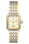 Tory Burch Robinson Mesh Bracelet Watch, 27mm X 29mm In Metallic