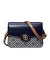Tory Burch Robinson T Monogram Convertible Shoulder Bag In Black