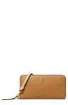 Tory Burch Robinson Leather Continental Wallet In Tiramisu