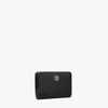 Tory Burch Robinson Pebbled Bi-fold Wallet In Black