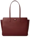 Tory Burch Robinson Leather Tote In Red