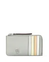 Tory Burch Robinson Pebbled Top-zip Card Case