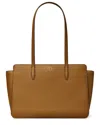 Tory Burch Robinson Pebbled Small Leather Tote In Brown