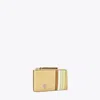 Tory Burch Robinson Pebbled Top-zip Card Case In Brown