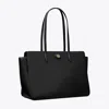 Tory Burch Robinson Pebbled Tote In Black