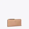 Tory Burch Robinson Pebbled Zip Slim Wallet In Goan Sand