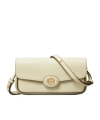 Tory Burch Brushed East West Shoulder Bag With Brass In Nude
