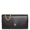 Tory Burch Leather Wallet With Logo In Black