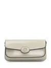 Tory Burch Patent Leather Convertible Shoulder Bag In Gray