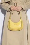 Tory Burch Robinson Crosshatched Convertible Crescent Bag In Yellow