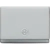 Tory Burch Robinson Small Pebbled Leather Wallet In Gray