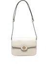 Tory Burch Robinson Spazzolato Adjustable-strap Shoulder Bag In White