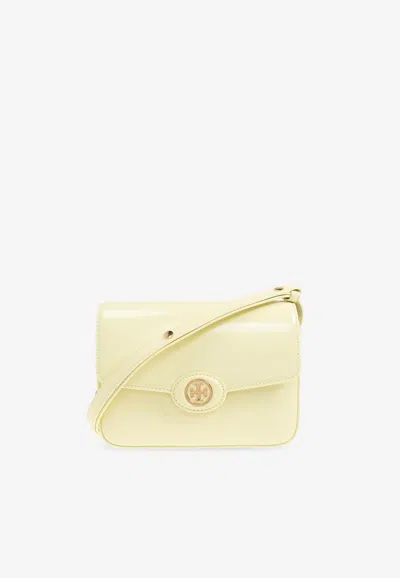 Tory Burch Robinson Spazzolato Convertible Shoulder Bag In Nude