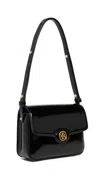 Tory Burch Robinson Spazzolato Convertible Shoulder Bag Black
