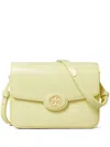 Tory Burch Robinson Patent Leather Shoulder Bag In Yellow