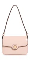 Tory Burch Robinson Spazzolato Convertible Shoulder Blush