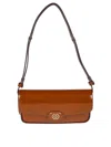 Tory Burch Robinson Spazzolato E/w Shoulder Bag In Brown