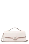 Tory Burch Robinson Spazzolato Leather Convertible Shoulder Bag In Pink Lily