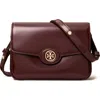 Tory Burch Robinson Spazzolato Leather Convertible Shoulder Bag In Tempranillo