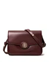 Tory Burch Robinson Convertible Leather Shoulder Bag In Tempranillo/gold