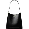 Tory Burch Robinson Spazzolato Leather Hobo Bag In Black