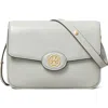 Tory Burch Robinson Spazzolato Leather Convertible Shoulder Bag In Light Granite