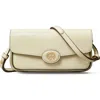 Tory Burch Brushed East West Shoulder Bag With Brass In Shea Butter