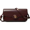 Tory Burch Robinson Spazzolato East/west Shoulder Bag In Tempranillo