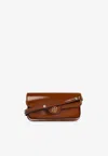 Tory Burch Robinson Spazzolato Rectangular Crossbody Bag In Brown
