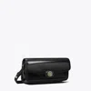 Tory Burch Robinson Spazzolato Rectangular Shoulder Bag In Black