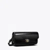 Tory Burch Robinson Spazzolato Rectangular Shoulder Bag In Black
