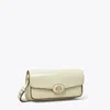 Tory Burch Robinson Spazzolato Rectangular Shoulder Bag In Brown