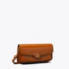 Tory Burch Robinson Spazzolato Rectangular Shoulder Bag In Dark Sienna