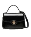 Tory Burch Robinson Spazzolato Shoulder Bag In Black