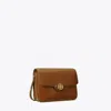 Tory Burch Robinson Spazzolato Shoulder Bag In Brown